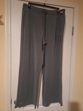 NWT Grey Wide Leg Drawstring Lounge Pants Members Mark Wide Leg Pant XXL